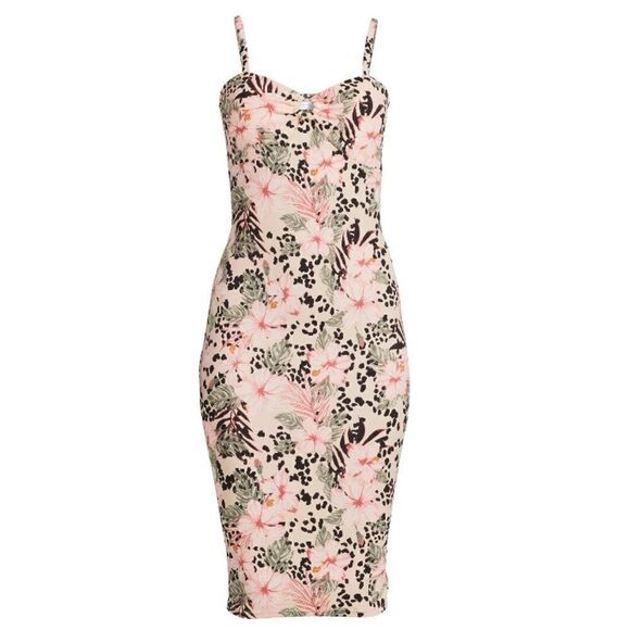 Floral printed Midi Dress - Picture 1 of 6